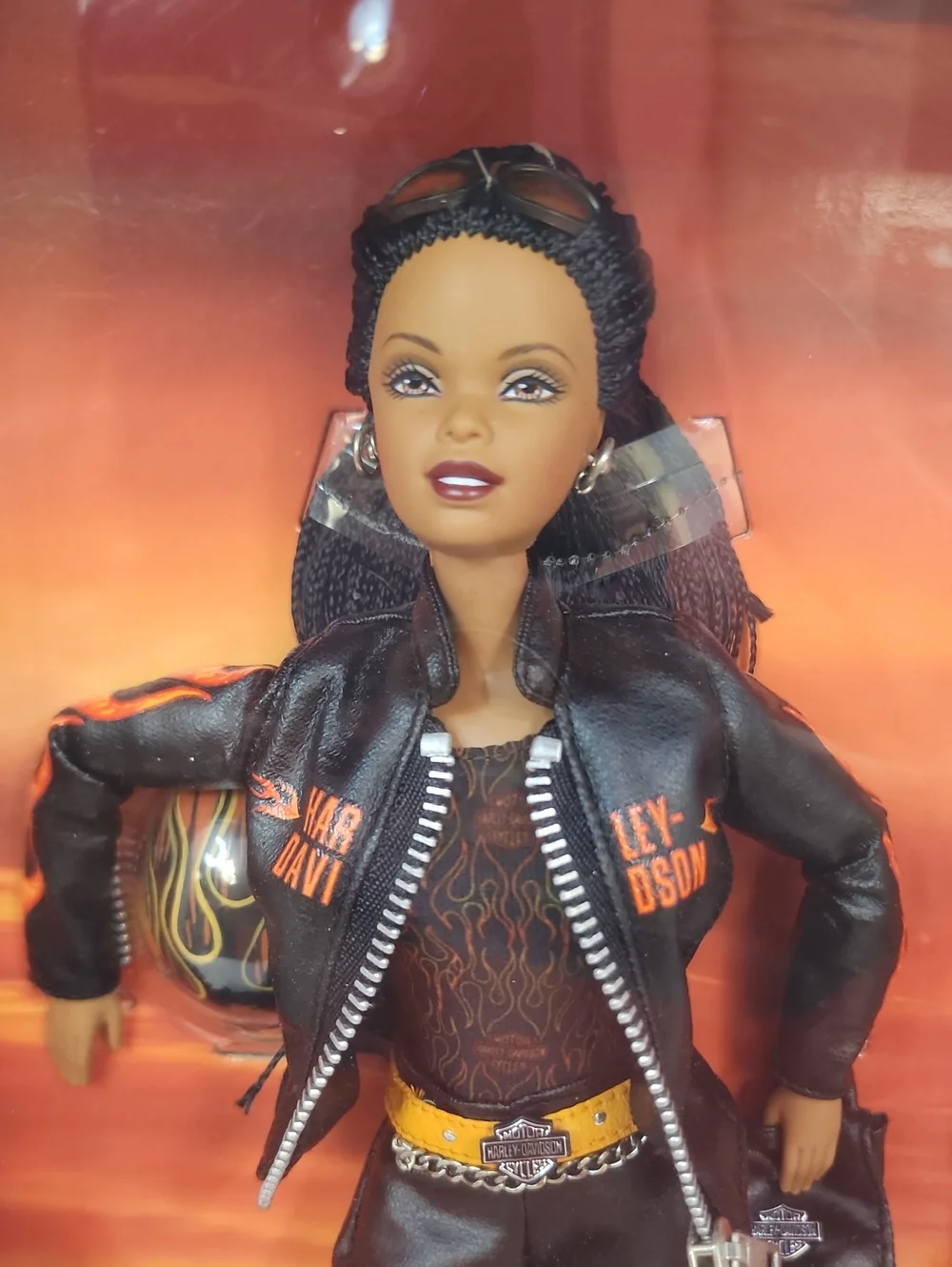 Harley Davidson Barbie Doll Black Leather Biker Outfit Mattel 2001 NRFB